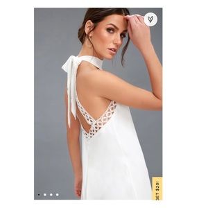 Lulus Sway, Shape, or Form White Lace Halter Dress